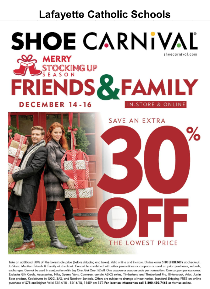 shoe carnival friends and family discount